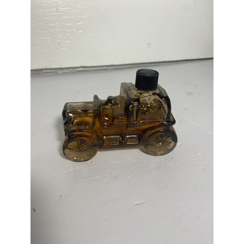 AVON Vintage Antique Car "TAI WINDS AFTER SHAVE" Amber Brown Glass Bottle
